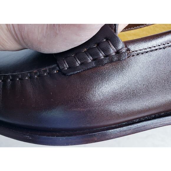 BECKETT SIMONON Cohen Penny Loafers Brown Leather Men's Size 10.5 Handcrafted - Picture 16 of 16